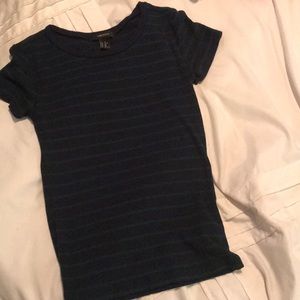 Blue and green stripe tee